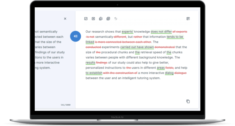 InstaText editor